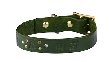Christmas dog collar